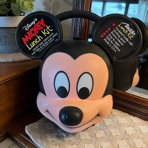 ALADDIN *Vintage* 1989 Classic Disney Mickey Mouse Head Lunch Box Kit *Box ONLY*